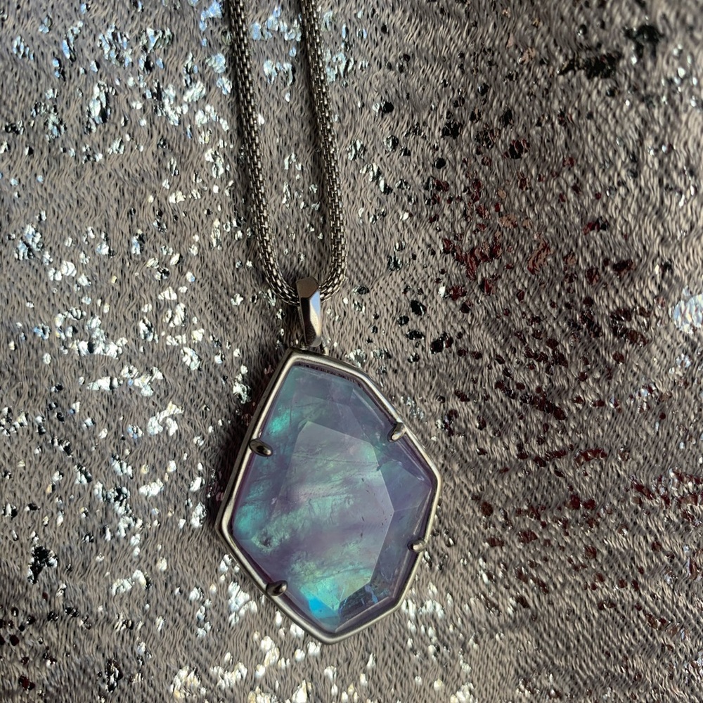 Kendra Scott dichroic amethyst necklace